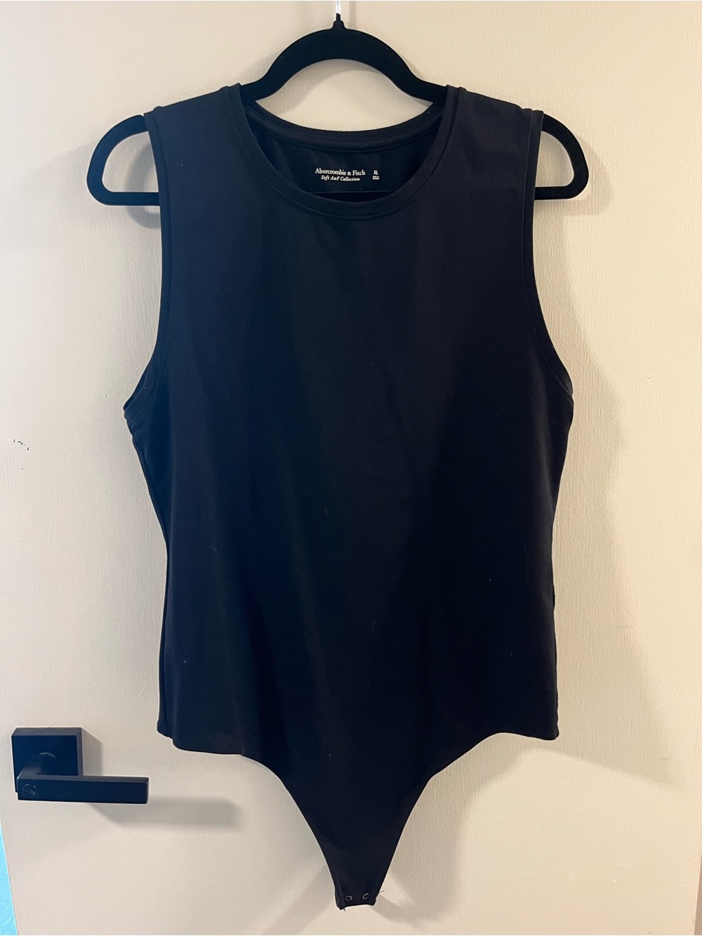 Abercrombie & Fitch Black Sleeveless Crewneck Bodysuit